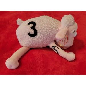 Serta Pink Lamb Sheep Plush #3 Pink Breast Cancer Curto Stuffed Animal Toy w/Tag
